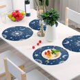 thumbnail image 6 of Ryvnso Bohomia Moon and Stars Round Plate Mats Dining Table Placemat Set of 4 for Holiday Decoration, 6 of 7