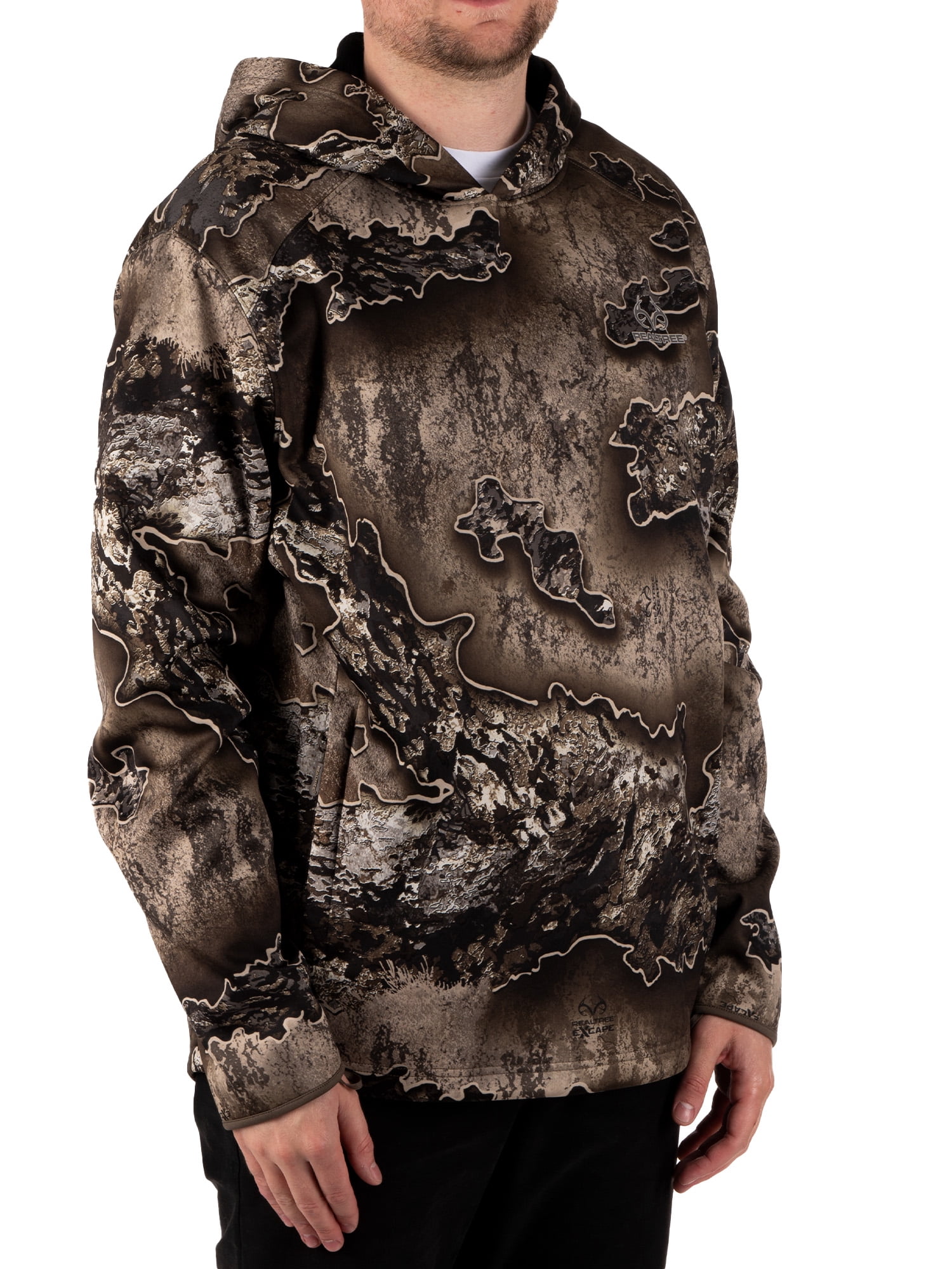 (2 pack) Realtree Men's Camouflage Hunting Performance Hoodie, Realtree Excape, 2XL