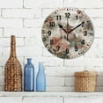 thumbnail image 3 of Yayeee 10" Wall Clock Battery Operated Quartz Round Silent Non-Ticking Home Decor, Red Mountain Pattern, 3 of 6