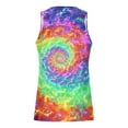 thumbnail image 5 of ZCFZJW Ombre Tank Tops for Men Big and Tall Casual Tie Dye Gradient Print Sleeveless Vest Loose Lightweight Casual Basic Workout Tees Shirt Multicolor#01 M, 5 of 5