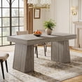 thumbnail image 6 of Rectangular 55" Dining Table for 4-6, Mid-Century Modern Kitchen Dining Table, Gray, 6 of 7