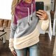 thumbnail image 2 of Sudadera con capucha para mujer, estilo informal, con cuello vuelto, manga larga, con bloques de color, suéteres, tops de otoño, 2 of 5