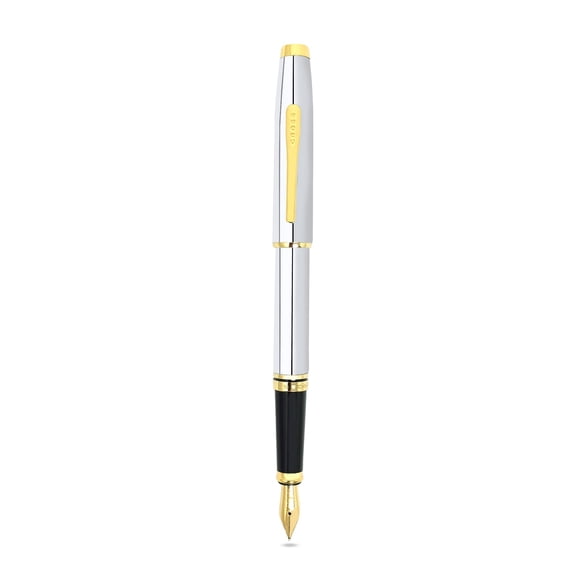 Pluma estilográfica Cross Coventry pulida en cromo con plumín dorado