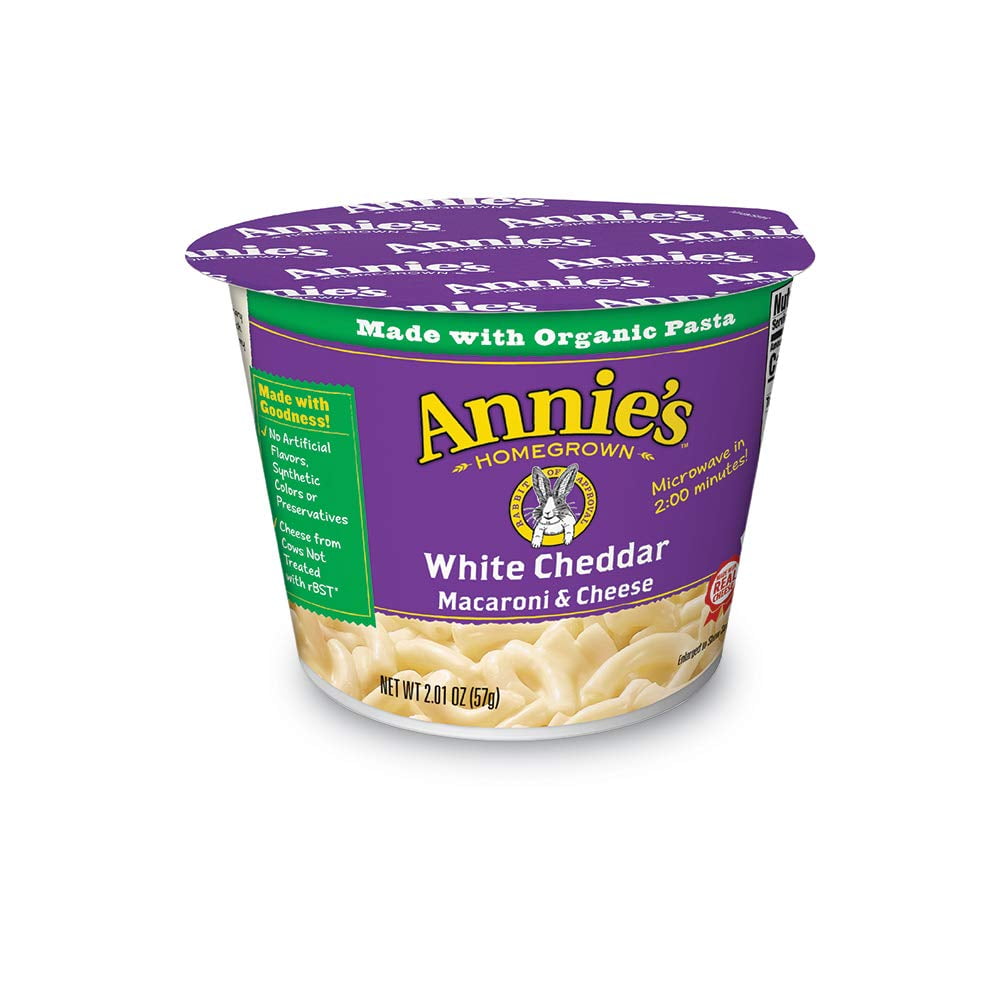 Annies White Cheddar Microwavable Macaroni & Cheese, 12 cups, 2.01oz