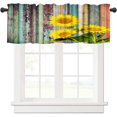 thumbnail image 1 of Sunflower Kitchen Curtains and Valances Set 3 Pieces Yellow Floral Kitchen Curtains Floral Window Treatments for Cafe Living Room Decor 54x18 Inch, 1 Panel, 1 of 5