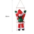 thumbnail image 3 of Hanging Ornament Christmas Doll Figurine Xmas Tree Climbing Santa Claus Doll Toy on Rope Ladder for Holidays Home Decorations, 3 of 8