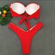 thumbnail image 3 of Bikini Bandeau con realce para mujer, traje de baño Sexy de leopardo, conjunto de Bikinis con Tanga, ropa de playa, bañador para piscina 2023, 3 of 5