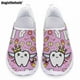 thumbnail image 1 of Doginthehole - Zapatos de enfermera informales a la moda para mujer, nuevos, ligeros, cómodos, de malla transpirable, zapatos planos con estampado de dientes de dibujos animados, 1 of 5
