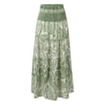 thumbnail image 6 of DHFJKG Bohemian Long Skirts For Women High Waisted Flowy A-Line Maxi Skirts Summer Beach Vacation Clothes Trendy Skirt, 6 of 7