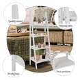 thumbnail image 6 of Fionafurn 4-Tier 49'' Ladder Shelf Bookshelf Bookcase Storage Display Plant Leaning Shelf White, 6 of 9