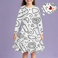 thumbnail image 1 of LOVZFMLL Robe Décontractée à Manches Longues pour Filles, Robe Confortable à Col Rond, 1 of 2