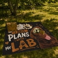 thumbnail image 7 of Tilting Chocolate Labrador Beside Playful Oversized Lettering, Soft Flannel Blanket with Playful Pet Typography Print, Housewarming Gift and Home Decor for Bedroom and Living Room, 7 of 7