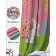 thumbnail image 6 of Happy Easter Blackout Curtains 96 Inch Length 2 Panels Set, Rabbits Eggs Spring Daisy Floral Grass Pink Full Shading Curtains for Windows, Blackout Curtains for Bedroom Living Room 52"x96", 6 of 8