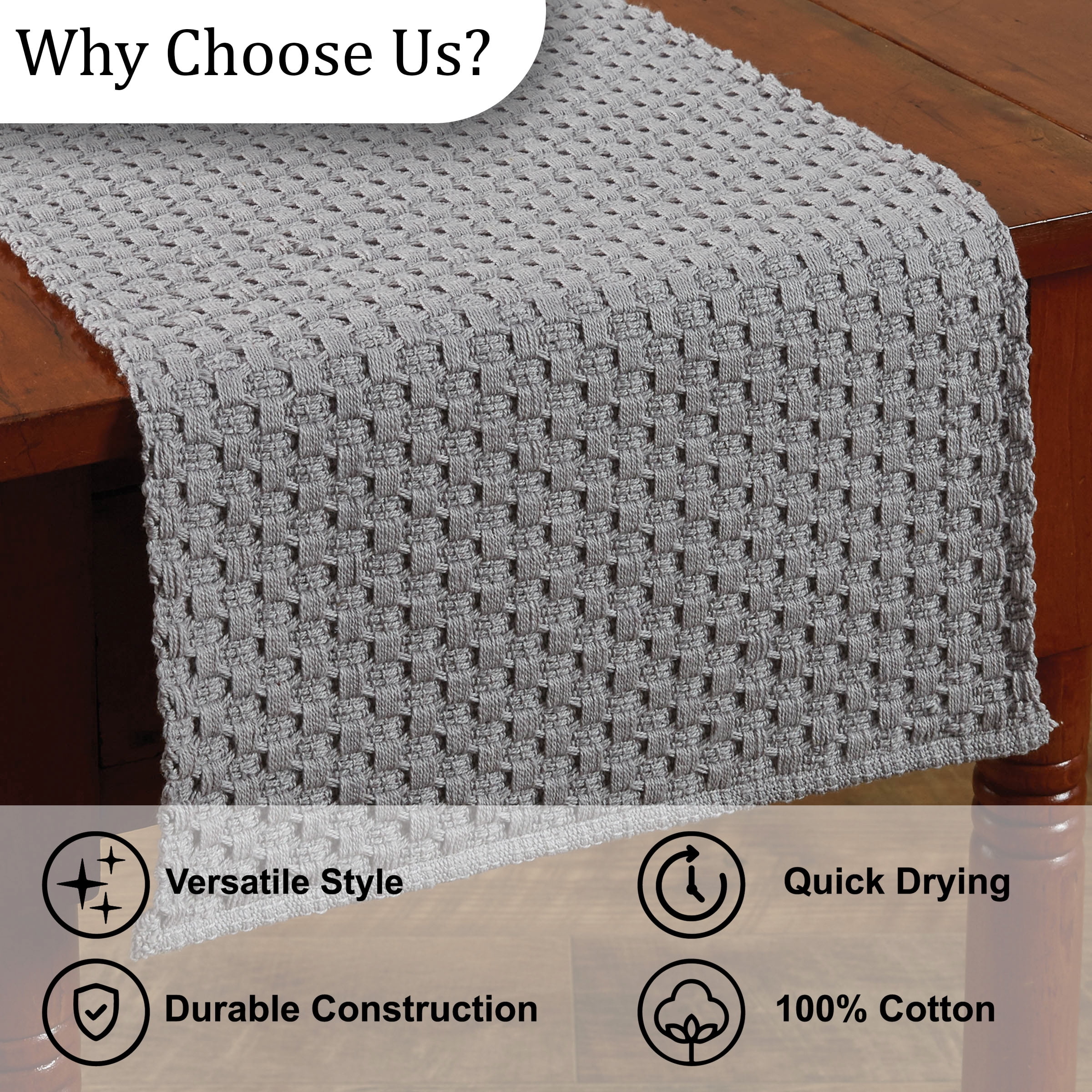Park Designs Mist Chadwick Table Runner 36"L