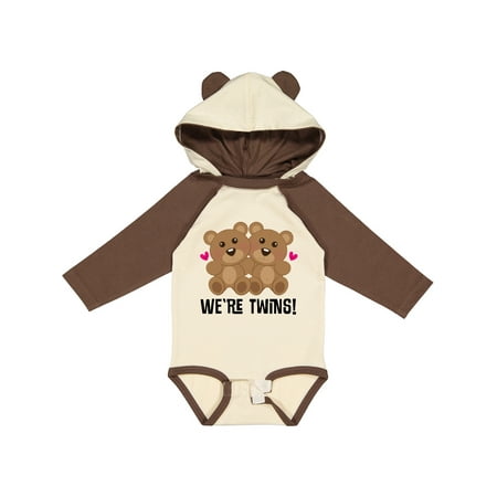 

Inktastic Twin Bears Baby Clothes Gift Gift Baby Boy or Baby Girl Long Sleeve Bodysuit