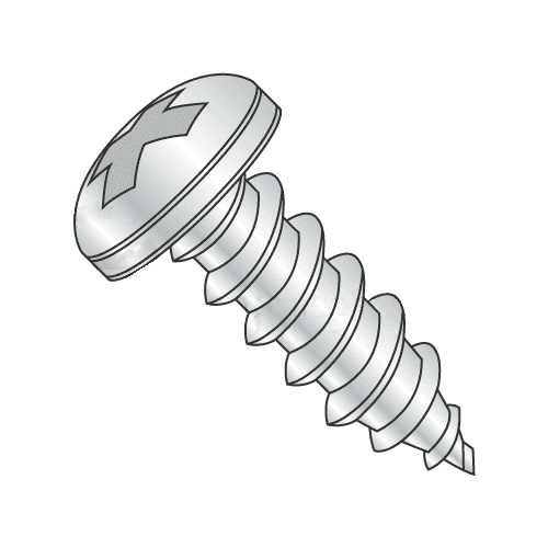 1/4"-14 x 1 1/4" Type AB Self-Tapping Screws / Phillips / Pan Head / Steel / Zinc Plating (Quantity: 1700 pcs)