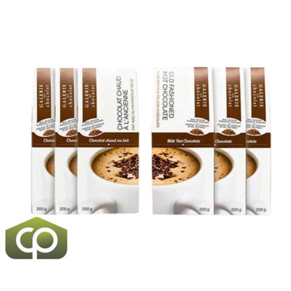 Galerie au Chocolat - Copeaux de Chocolat Chaud au Lait, 6 X 200 g - Belge Gourmand