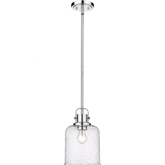 1 Light Pendant in Transitional Style-12.5 inches Tall and 8 inches Wide-Chrome Finish Bailey Street Home 372-Bel-4620039