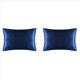 thumbnail image 1 of 2X de Almohada de Seda de Morera Natural En Ambos Lados para El Cabello Y la Piel, 600 Hilos, 50 x 75 cm, Azul Marino, 1 of 1
