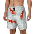 thumbnail image 2 of Uemuo Koi Fish Corals,Spring Summer Pattern Mens Swim Trunks Quick Dry Board Shorts with Mesh Lining, Stretch Beach Shorts Quick Dry No-Chafing Board Shorts-XX-Large, 2 of 9