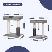 Cat Tree Tower for Large Cats Cat Scratching Post with 20x15.7”Wide Top Bed, Self Groomer, Thick Scratch Post [Dia4.5”] and Danging Ball Great for Indoor Cats-Large Grey.Product promotion event