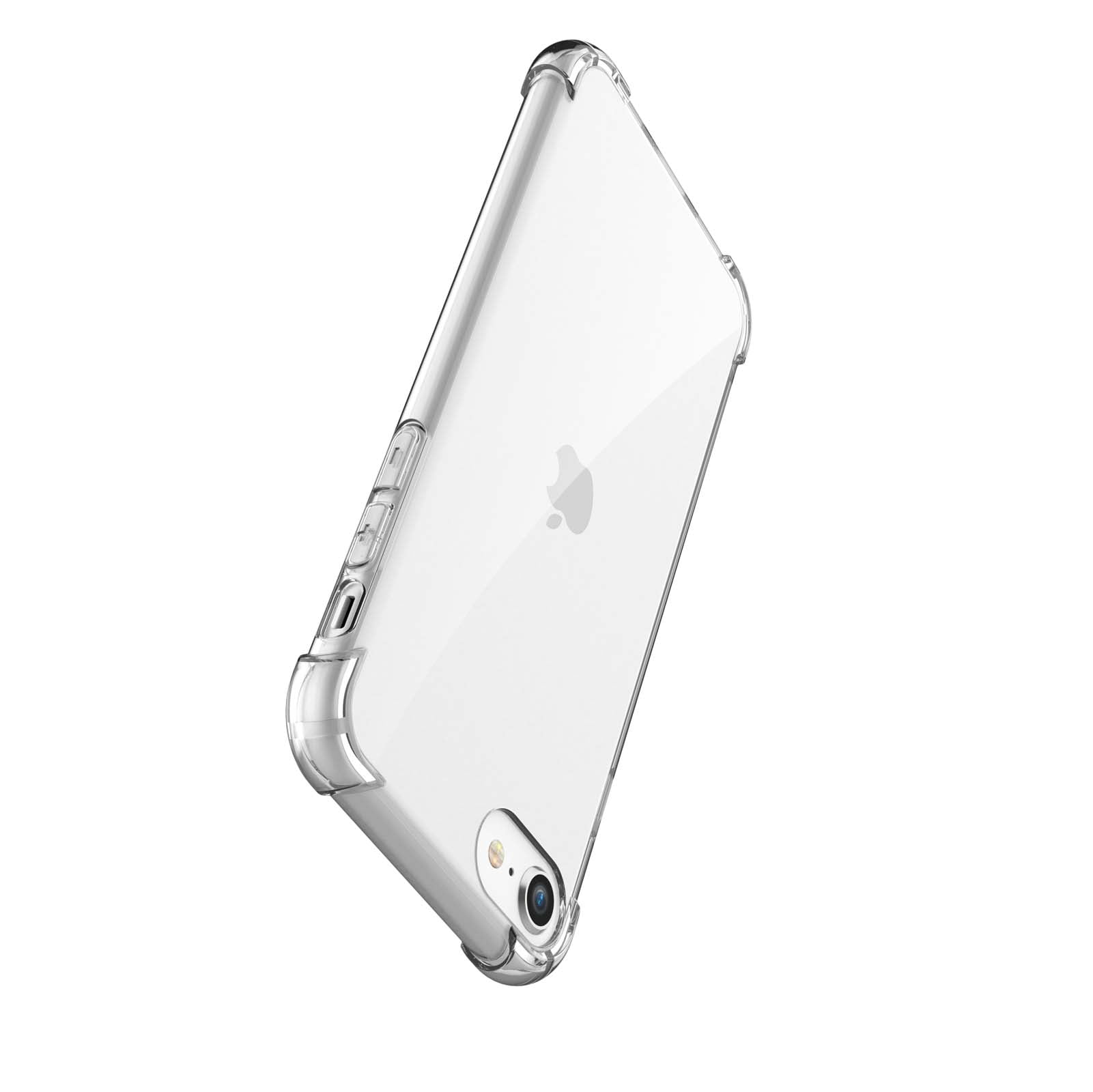 iPhone / 8 Ca, iPhone / 8 Clear Ca, iPhone / 7 Ca, Njjex Crystal Transparent  Clear Flexible Shock Absorption Bumper Soft Gel TPU Cover For iPhone / 7/8  4.7 Inch -Clear