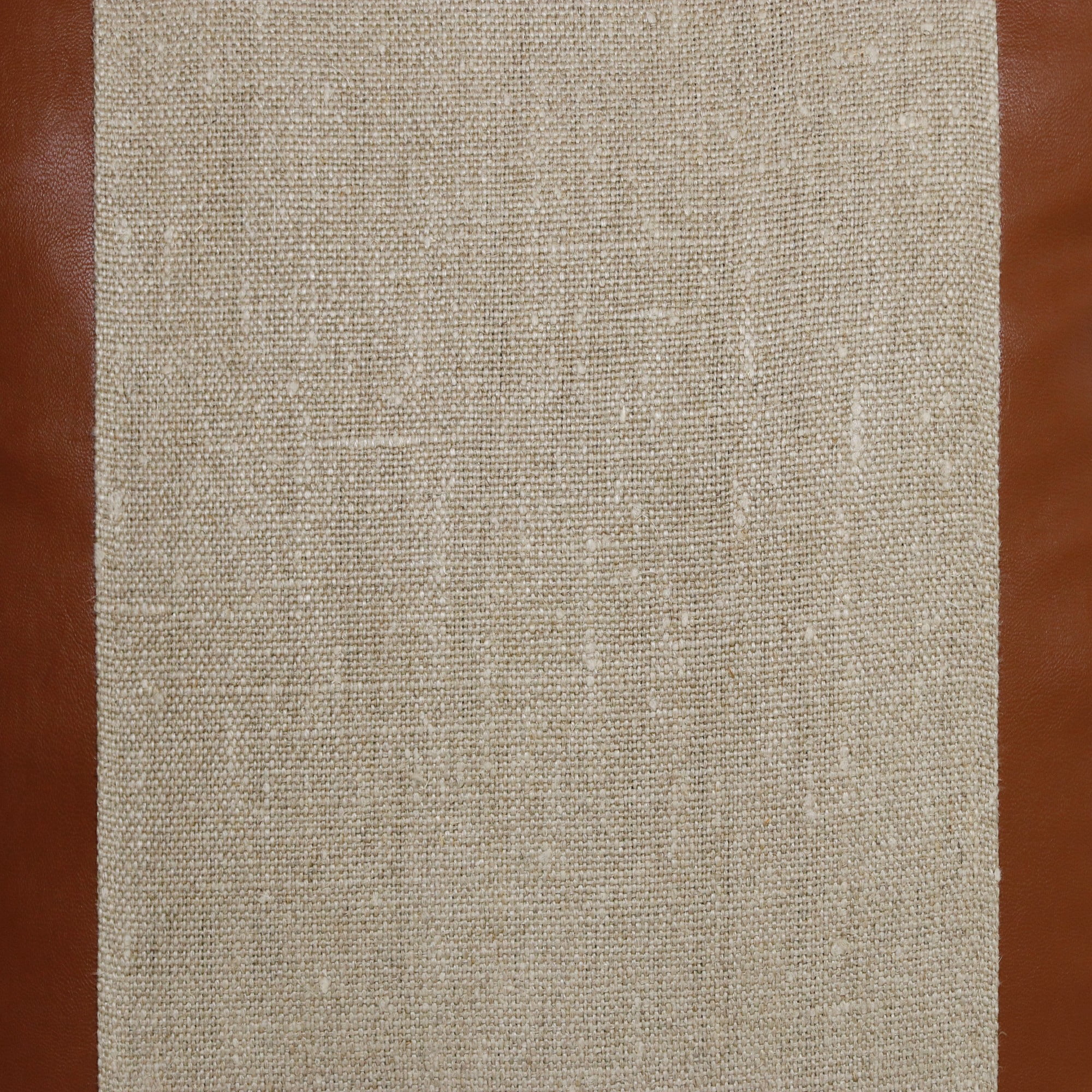 Harlow Hill Faye Beige/Brown Striped 20" x 20" Linen Adult Decorative Feather Filled Pillow