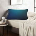 thumbnail image 6 of Goofa Blue and Teal Gradient Pattern Pillow Case – Plush & Soft Cushion Cover, Hypoallergenic Throw Pillow Case for Comfortable Sleep with Envelope Closure-14"x20", 6 of 6