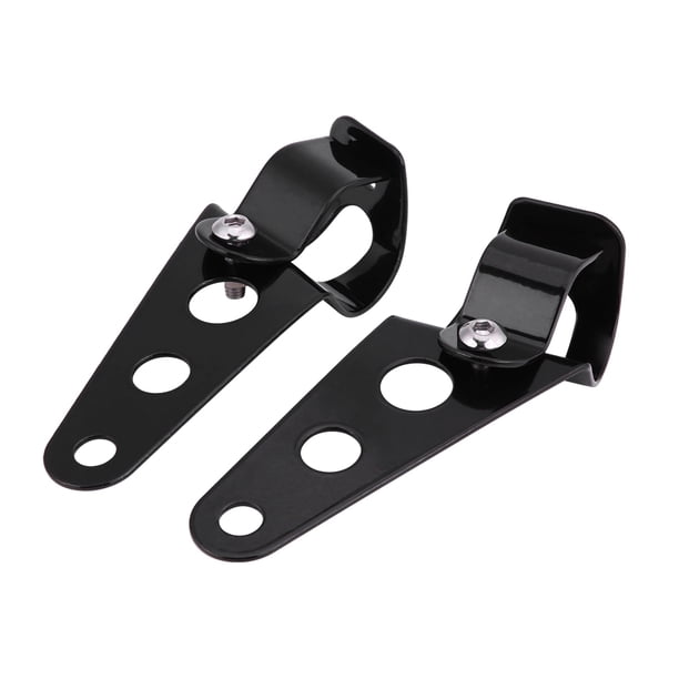 Soporte para faro de motocicleta, 1 par de soportes para faros delanteros de acero inoxidable, soporte para montaje de faros delanteros True Excellence