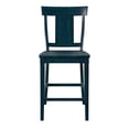thumbnail image 7 of Weston Home Farmhouse Vintage Panel Back Solid Wood Counter Height Chair, Set of 2, Antique Denim, 7 of 7