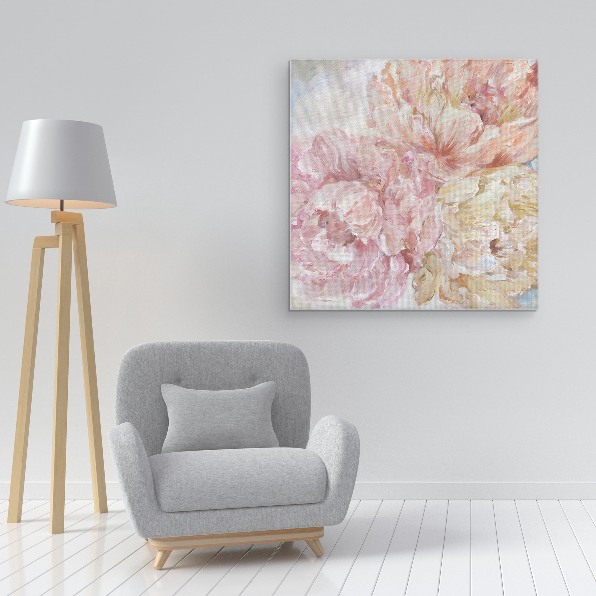Masterpiece Art Gallery Contemporary Peonies 2 by Nan Canvas Art Print 30" x 30"