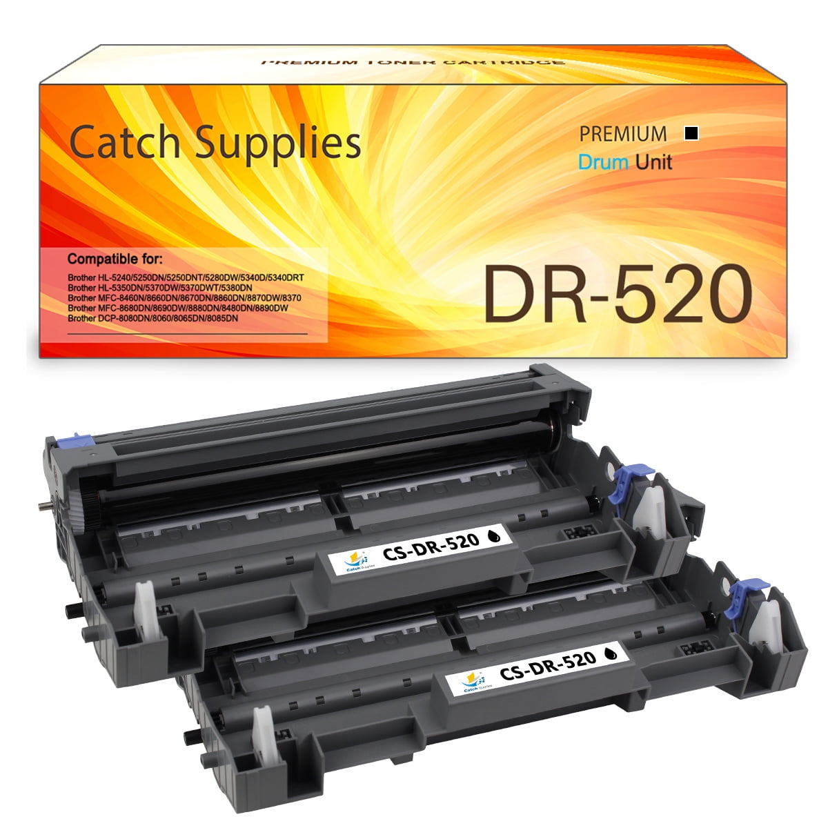 Catch Supplies Compatible Drum Unit Replacement for DR-520 Dcp-8060 8065 HL-5240 5250 Mfc-8460 8470 8660 8670 8860 8870 Printer 2-Pack) - Walmart.com
