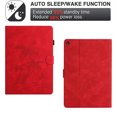 thumbnail image 4 of for Amazon Kindle Fire HD8 / HD8 Plus 2020/2022 Smart Auto Sleep/Wake Cover with Pencil Holder, Tree Pattern PU Leather Card/Stylus Holder Folding Stand Anti-Scratch Cover, Red, 4 of 6