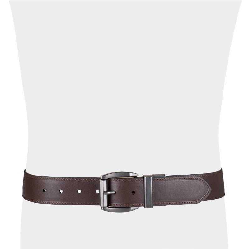 Buy HYHZ 100% Full Grain Leather Belt Men,Anti-Scratch Buckle Waist  Strap,Casual&Sports (Coffee) at