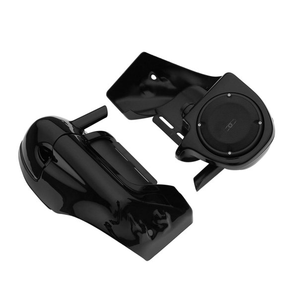 Carénages Ventilés Inférieurs avec Capsules pour Haut-Parleur Harley Davidson touring FLT, FLHT, FLHTCU, FLHRC, Road King, Street Glide, Electra Glide, Ultra-Classique, Road Glide 1983-2013, Noir Vif
