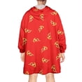 thumbnail image 2 of Pizza Blanket Hoodie Wearable Blanket Hoodie for Adults Sherpa All Patterns Oversized Sweatshirt Blanket with Pockets, 2 of 7