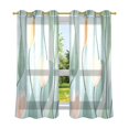thumbnail image 6 of Yayeee Window Curtains Light Filtering 63"x52" Grommet Panel Pair Home Living Room Decor, Abstract Tulips Pattern, 6 of 7