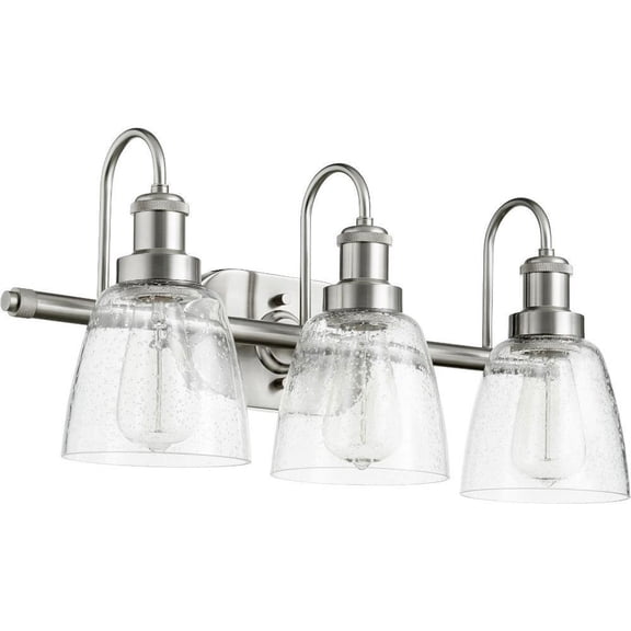3 Light Bathroom Light in Transitional Style-10.5 inches Tall and 22.5 inches Wide-Satin Nickel Finish Bailey Street Home 183-Bel-3399942