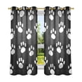 thumbnail image 2 of Dog Paws White Blackout Curtains Thermal Insulation 63 inch Grommet for Bedroom Living Room Bathroom Kitchen Windows 2 Pack, 2 of 6