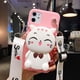 thumbnail image 1 of Funda con dibujo de gato en 3D para móvil, cartera bonita con cuerda para Samsung Galaxy A01, A02S, A03, A10E, A20, A30, A40, A50S, A60, A70, A80, A90 Fivean unisex, 1 of 2