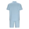 thumbnail image 5 of CHUMUD Mens 2 Piece Summer Outfits Textured Classy Casual Quarter Zip Golf Shirt and Shorts Set Stretch Short Sleeve Suit, 5 of 6