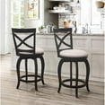 thumbnail image 4 of Home Square Swivel Counter Height Stool in Black - Set of 2, 4 of 10