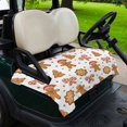thumbnail image 2 of Golf Cart Seat Covers for 2 Seater,Christmas Gingerbread Microfiber Cart Seat Towel Blanket,Xmas Winter Cute Cane Candy Tree Absorbent Breathable NonSlip Bench Seats Protector for Golf Course 51"x31", 2 of 9