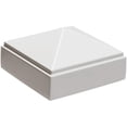thumbnail image 1 of 2" x 2" Aluminium Pyramid Post Cap for Metal Posts - Pressure Fit - White, 1 of 6