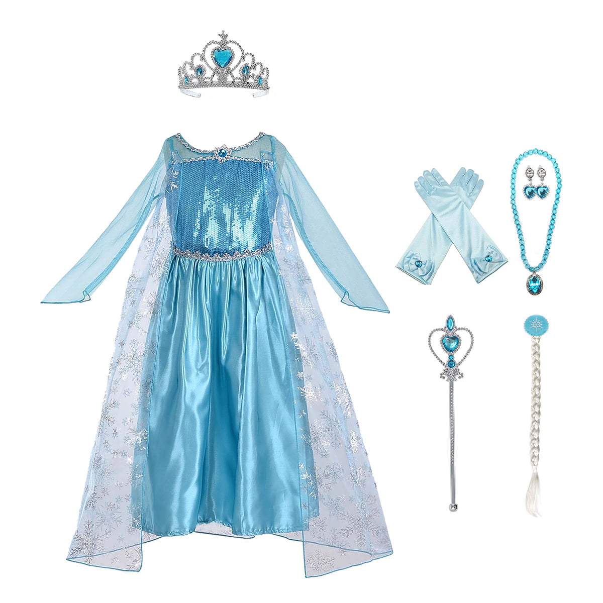 Disney Frozen Elsa Tiara & Mini Wand One Size Dress Up Fancy Dress Elsa New 