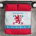 thumbnail image 2 of Luxembourg Christmas Bedding Set with Red Lion Crest and Snowflake Pattern TS04, 2 of 7