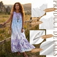 thumbnail image 6 of Xixirimido Lavender Cherry Blossom Print Women Maxi Dresses Casual Summer Dresses Tank Long Flowy Sleeveless Sundresses with Pockets Beach Vacation Outfits, X-Large, 6 of 7