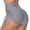 Grey, variant on Women's High Waisted Yoga Shorts Ruched Lifting Sports Workout Running Leggings - Compression Fabric, Design, Multiple Sizes
