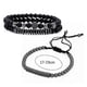 thumbnail image 5 of 3X Fashion Bracelet Bangle Men Gift Jewellery with Adjustable Black Hemp Rope, 5 of 5