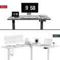 thumbnail image 4 of Furmax L-shaped Standing 63" W Electric Height Adjustable Computer Desk Sit-Stand Corner Desk for Home Office Lifting Range 28~46in with Memory Preset Controller, White, 4 of 7